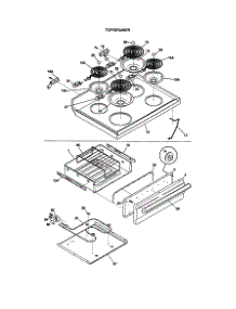 Top / Drawer parts for Kenmore Range 790.95718893 (79095718893, 790 95718893) from AppliancePartsPros.com
