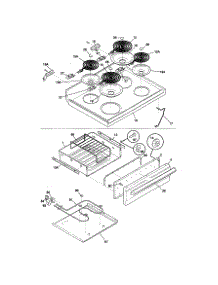 Top / Drawer parts for Kenmore Range 790.95722990 (79095722990, 790 95722990) from AppliancePartsPros.com