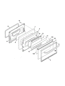 Door parts for Kenmore Range 790.95727990 (79095727990, 790 95727990) from AppliancePartsPros.com