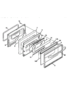 Door parts for Kenmore Range 790.95731890 (79095731890, 790 95731890) from AppliancePartsPros.com