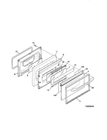 Door parts for Kenmore Range 790.95731891 (79095731891, 790 95731891) from AppliancePartsPros.com