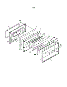 Door parts for Kenmore Range 790.95731892 (79095731892, 790 95731892) from AppliancePartsPros.com