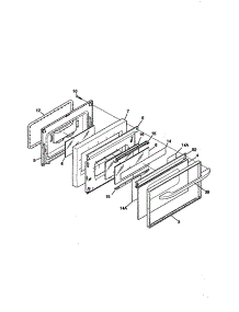 Door parts for Kenmore Range 790.95745891 (79095745891, 790 95745891) from AppliancePartsPros.com