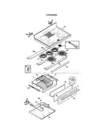 Top / Drawer parts for Kenmore Range 790.95745892 (79095745892, 790 95745892) from AppliancePartsPros.com