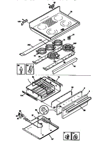 Top / Drawer parts for Kenmore Range 790.95746890 (79095746890, 790 95746890) from AppliancePartsPros.com