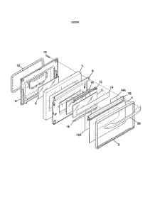 Door parts for Kenmore Range 790.95746892 (79095746892, 790 95746892) from AppliancePartsPros.com