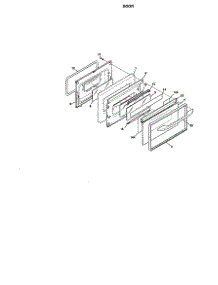 Door parts for Kenmore Range 790.95758990 (79095758990, 790 95758990) from AppliancePartsPros.com