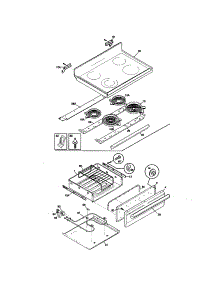 Top / Drawer parts for Kenmore Range 790.95768000 (79095768000, 790 95768000) from AppliancePartsPros.com