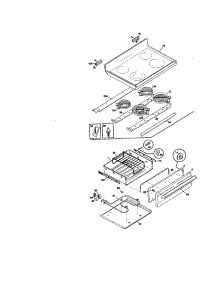 Top / Drawer parts for Kenmore Range 790.95768001 (79095768001, 790 95768001) from AppliancePartsPros.com