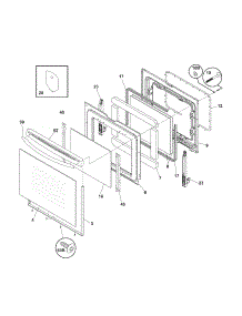 Door parts for Kenmore Range 790.96632700 (79096632700, 790 96632700) from AppliancePartsPros.com