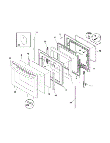 Door parts for Kenmore Range 790.96643700 (79096643700, 790 96643700) from AppliancePartsPros.com