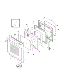 Door parts for Kenmore Range 790.97102013 (79097102013, 790 97102013) from AppliancePartsPros.com