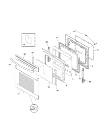 Door parts for Kenmore Range 790.97103012 (79097103012, 790 97103012) from AppliancePartsPros.com