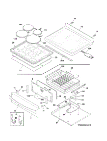 Top / Drawer parts for Kenmore Range 790.97203010 (79097203010, 790 97203010) from AppliancePartsPros.com