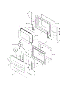 Doors parts for Kenmore Wall Oven 790.47913602 (79047913602, 790 47913602) from AppliancePartsPros.com