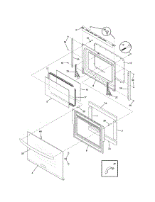 Doors parts for Kenmore Wall Oven 790.47919602 (79047919602, 790 47919602) from AppliancePartsPros.com