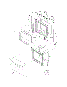 Doors parts for Kenmore Wall Oven 790.48179001 (79048179001, 790 48179001) from AppliancePartsPros.com
