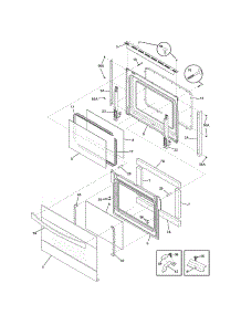 Doors parts for Kenmore Wall Oven 790.48183001 (79048183001, 790 48183001) from AppliancePartsPros.com