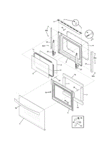 Doors parts for Kenmore Wall Oven 790.48189001 (79048189001, 790 48189001) from AppliancePartsPros.com