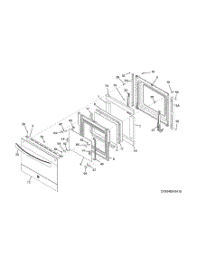 Door parts for Kenmore Wall Oven 790.48343410 (79048343410, 790 48343410) from AppliancePartsPros.com