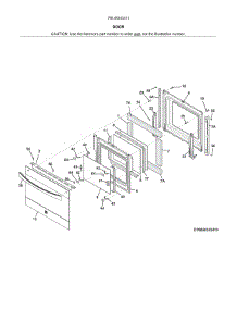 Door parts for Kenmore Wall Oven 790.48343411 (79048343411, 790 48343411) from AppliancePartsPros.com