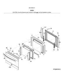 Door parts for Kenmore Elite Wall Oven 79048353411 from AppliancePartsPros.com