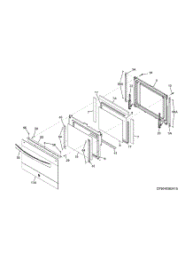 Door parts for Kenmore Wall Oven 790.48363410 (79048363410, 790 48363410) from AppliancePartsPros.com