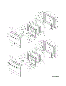 Doors parts for Kenmore Wall Oven 790.48443410 (79048443410, 790 48443410) from AppliancePartsPros.com