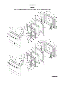 Doors parts for Kenmore Wall Oven 790.48443411 (79048443411, 790 48443411) from AppliancePartsPros.com
