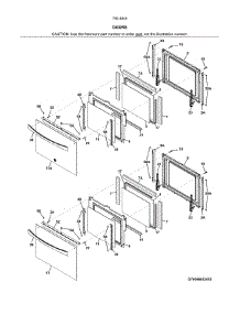 Doors parts for Kenmore Wall Oven 790.48452411 (79048452411, 790 48452411) from AppliancePartsPros.com