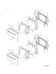 Doors parts for Kenmore Wall Oven 790.48453410 (79048453410, 790 48453410) from AppliancePartsPros.com