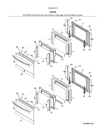 Doors parts for Kenmore Wall Oven 790.48473411 (79048473411, 790 48473411) from AppliancePartsPros.com