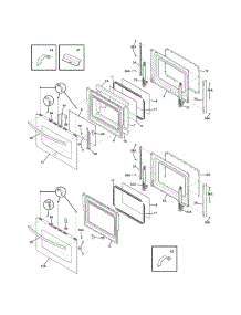 Doors parts for Kenmore Wall Oven 790.48733901 (79048733901, 790 48733901) from AppliancePartsPros.com