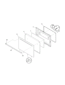 Door parts for Kenmore Range 790.60012602 (79060012602, 790 60012602) from AppliancePartsPros.com