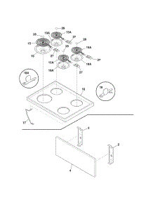 Top / Drawer parts for Kenmore Range 790.60042405 (79060042405, 790 60042405) from AppliancePartsPros.com