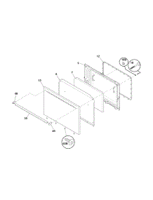 Door parts for Kenmore Range 790.60042405 (79060042405, 790 60042405) from AppliancePartsPros.com