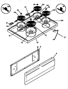 Top / Drawer parts for Kenmore Range 790.60071790 (79060071790, 790 60071790) from AppliancePartsPros.com
