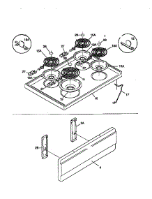Top / Drawer parts for Kenmore Range 790.60071791 (79060071791, 790 60071791) from AppliancePartsPros.com