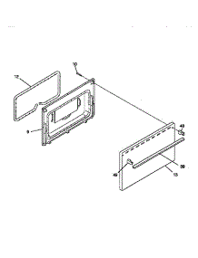 Door parts for Kenmore Range 790.60071791 (79060071791, 790 60071791) from AppliancePartsPros.com