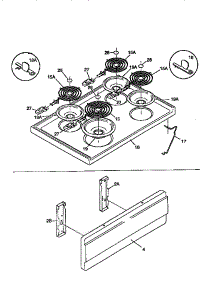 Top / Drawer parts for Kenmore Range 790.60071792 (79060071792, 790 60071792) from AppliancePartsPros.com