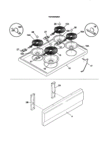 Top / Drawer parts for Kenmore Range 790.60071793 (79060071793, 790 60071793) from AppliancePartsPros.com
