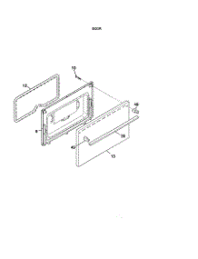 Door parts for Kenmore Range 790.60071793 (79060071793, 790 60071793) from AppliancePartsPros.com