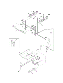 Burner parts for Kenmore Range 790.60721901 (79060721901, 790 60721901) from AppliancePartsPros.com