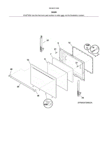 Door parts for Kenmore Range 790.60721905 (79060721905, 790 60721905) from AppliancePartsPros.com