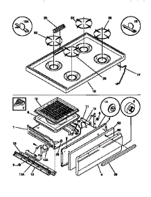 Top / Drawer parts for Kenmore Range 790.61071790 (79061071790, 790 61071790) from AppliancePartsPros.com