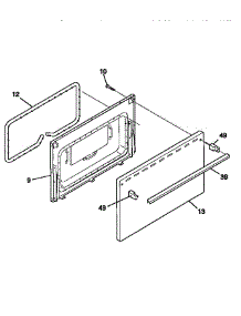 Door parts for Kenmore Range 790.61081890 (79061081890, 790 61081890) from AppliancePartsPros.com