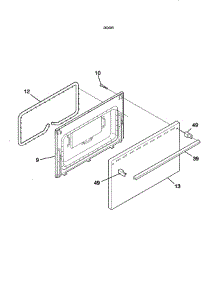 Door parts for Kenmore Range 790.61081891 (79061081891, 790 61081891) from AppliancePartsPros.com