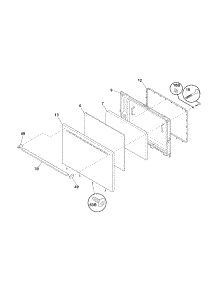 Door parts for Kenmore Range 790.64091308 (79064091308, 790 64091308) from AppliancePartsPros.com