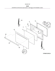 Door parts for Kenmore Range 790.6409130F (7906409130F, 790 6409130F) from AppliancePartsPros.com