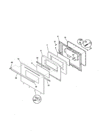 Door parts for Kenmore Range 790.65312210 (79065312210, 790 65312210) from AppliancePartsPros.com